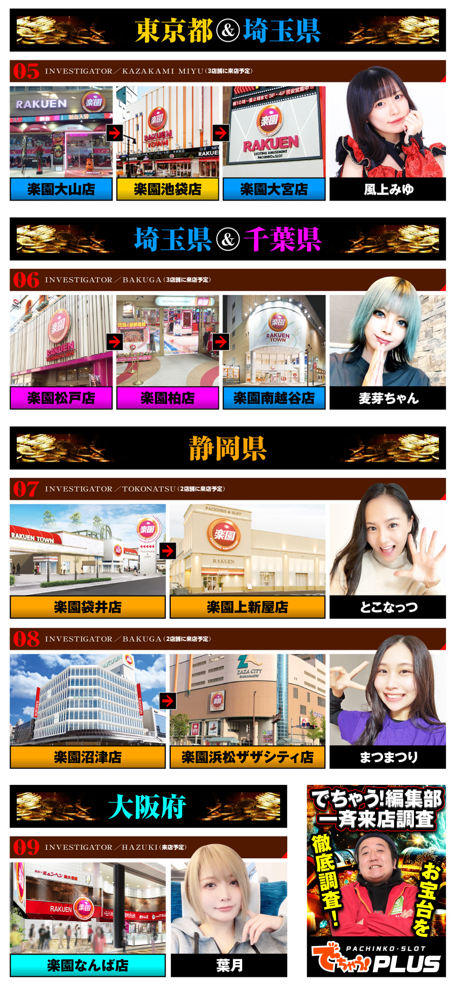 楽園グループ一斉来店